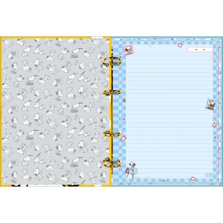 Foto ilustrativa Caderno Argolado Cartonado Colegial Snoopy 80 Folhas