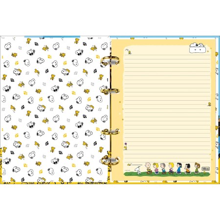 Foto ilustrativa Caderno Argolado Cartonado Colegial Snoopy 80 Folhas