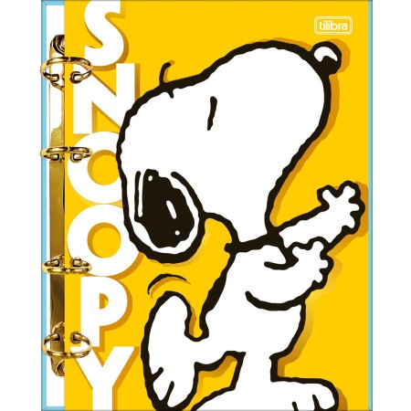 Foto ilustrativa Caderno Argolado Cartonado Colegial Snoopy 80 Folhas