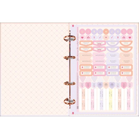 Foto ilustrativa Caderno Argolado Cartonado Colegial Soho 80 Folhas