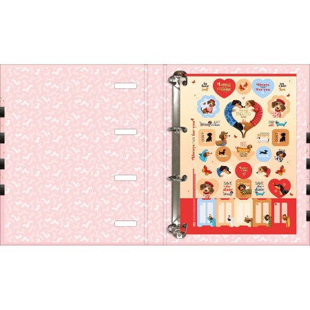 Foto ilustrativa Caderno Argolado Cartonado Universitário com Elástico Brownie 48 Folhas