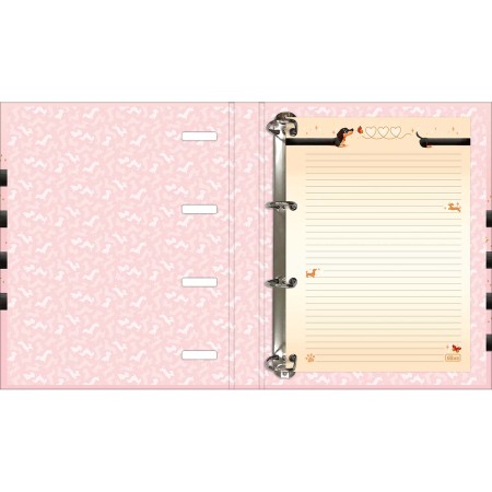 Foto ilustrativa Caderno Argolado Cartonado Universitário com Elástico Brownie 48 Folhas