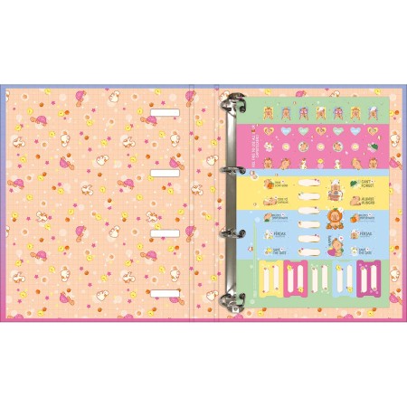 Foto ilustrativa Caderno Argolado Cartonado Universitário com Elástico Capyclub 48 Folhas