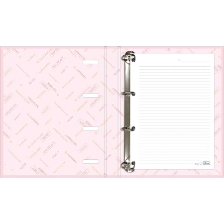 Foto ilustrativa Caderno Argolado Cartonado Universitário com Elástico Happy 48 Folhas