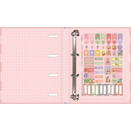 Foto ilustrativa Caderno Argolado Cartonado Universitário com Elástico Pooh 48 folhas
