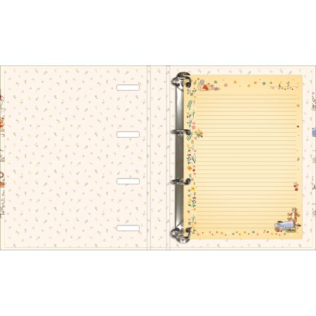 Foto ilustrativa Caderno Argolado Cartonado Universitário com Elástico Pooh 48 folhas