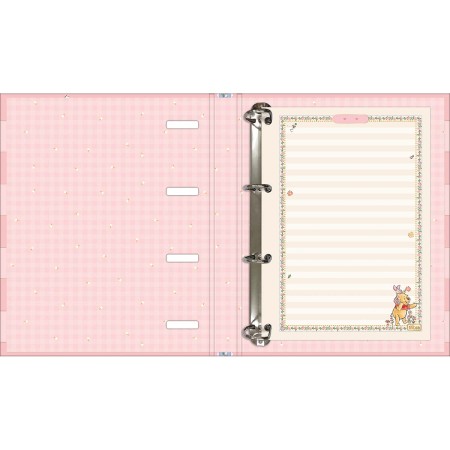 Foto ilustrativa Caderno Argolado Cartonado Universitário com Elástico Pooh 48 folhas