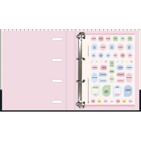Foto ilustrativa Caderno Argolado Cartonado Universitário com Elástico West Village 48 Folhas