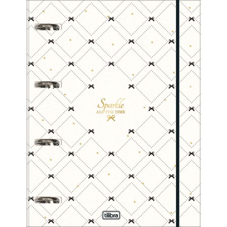 Foto ilustrativa Caderno Argolado Cartonado Universitário com Elástico West Village 48 Folhas