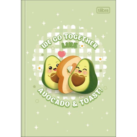 Foto ilustrativa Caderno Brochura Capa Dura 1/4 Abacute 80 Folhas