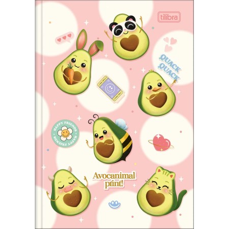 Foto ilustrativa Caderno Brochura Capa Dura 1/4 Abacute 80 Folhas