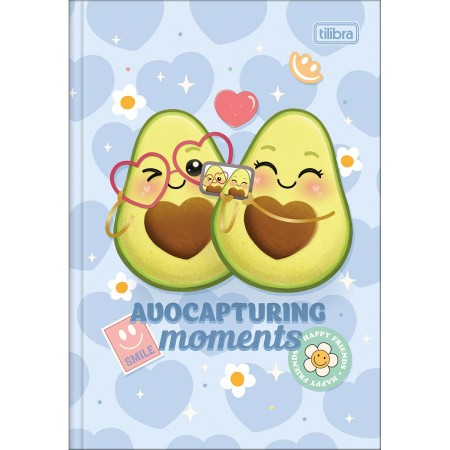 Foto ilustrativa Caderno Brochura Capa Dura 1/4 Abacute 80 Folhas