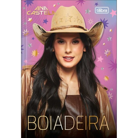 Foto ilustrativa Caderno Brochura Capa Dura 1/4 Ana Castela 80 Folhas