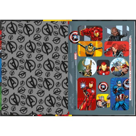 Foto ilustrativa Caderno Brochura Capa Dura 1/4 Avengers 48 Folhas