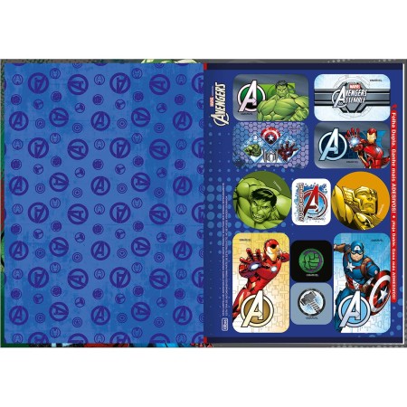 Foto ilustrativa Caderno Brochura Capa Dura 1/4 Avengers 80 Folhas