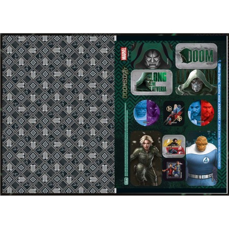 Foto ilustrativa Caderno Brochura Capa Dura 1/4 Avengers Doomsday 80 Folhas