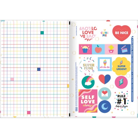 Foto ilustrativa Caderno Brochura Capa Dura 1/4 Be Nice 80 Folhas