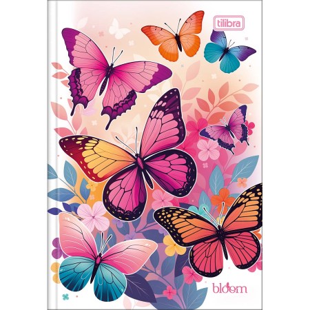 Foto ilustrativa Caderno Brochura Capa Dura 1/4 Bloom 80 Folhas