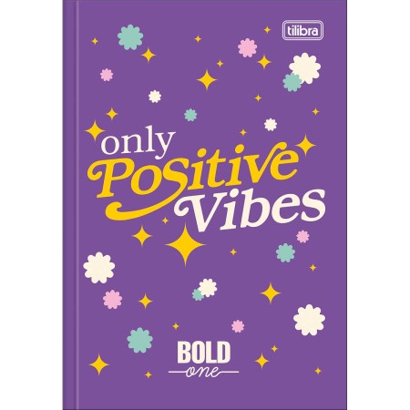 Foto ilustrativa Caderno Brochura Capa Dura 1/4 Bold One Feminino 80 Folhas