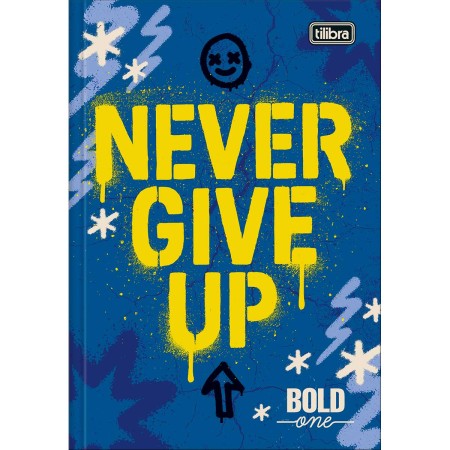 Foto ilustrativa Caderno Brochura Capa Dura 1/4 Bold One Masculino 80 Folhas