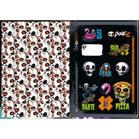Foto ilustrativa Caderno Brochura Capa Dura 1/4 Bone Z 80 Folhas