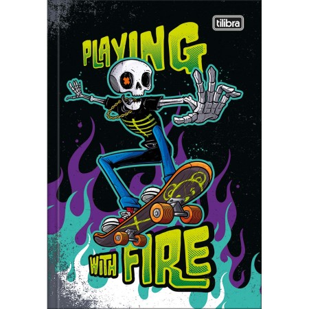 Foto ilustrativa Caderno Brochura Capa Dura 1/4 Bone Z 80 Folhas