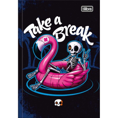 Foto ilustrativa Caderno Brochura Capa Dura 1/4 Bone Z 80 Folhas