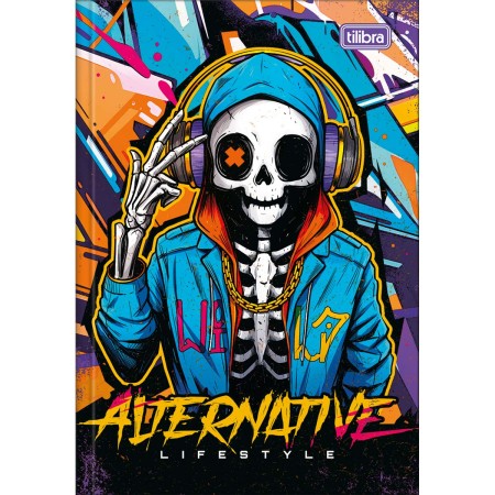 Foto ilustrativa Caderno Brochura Capa Dura 1/4 Bone Z 80 Folhas