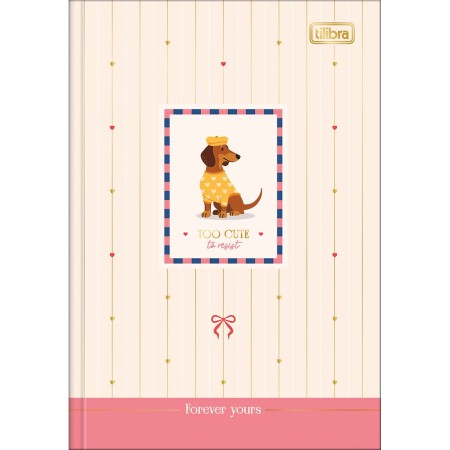 Foto ilustrativa Caderno Brochura Capa Dura 1/4 Brownie 80 Folhas