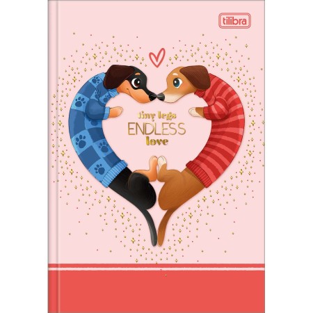 Foto ilustrativa Caderno Brochura Capa Dura 1/4 Brownie 80 Folhas