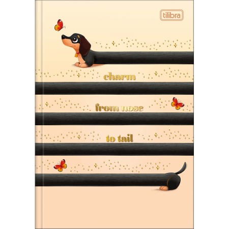 Foto ilustrativa Caderno Brochura Capa Dura 1/4 Brownie 80 Folhas