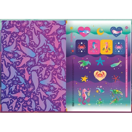 Foto ilustrativa Caderno Brochura Capa Dura 1/4 Bubble 80 Folhas