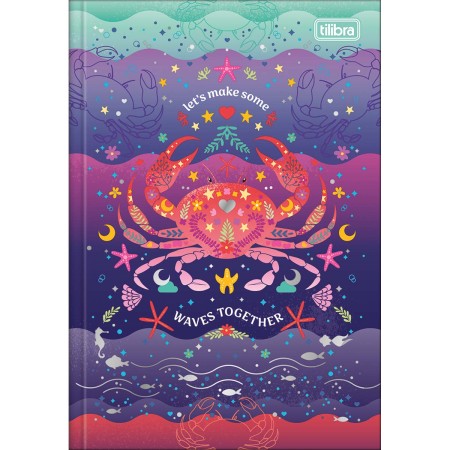 Foto ilustrativa Caderno Brochura Capa Dura 1/4 Bubble 80 Folhas