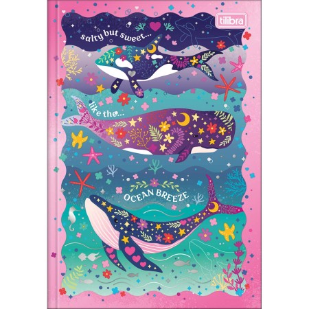 Foto ilustrativa Caderno Brochura Capa Dura 1/4 Bubble 80 Folhas