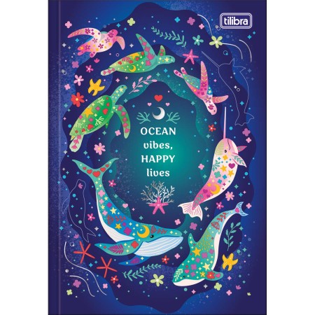 Foto ilustrativa Caderno Brochura Capa Dura 1/4 Bubble 80 Folhas