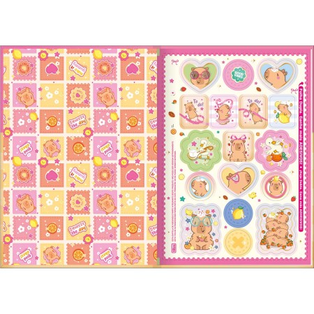 Foto ilustrativa Caderno Brochura Capa Dura 1/4 Capyclub 80 folhas