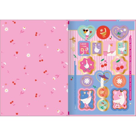 Foto ilustrativa Caderno Brochura Capa Dura 1/4 Cindy 80 Folhas