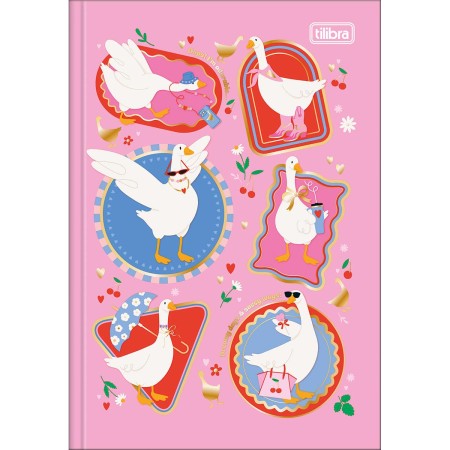 Foto ilustrativa Caderno Brochura Capa Dura 1/4 Cindy 80 Folhas