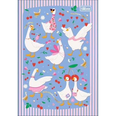 Foto ilustrativa Caderno Brochura Capa Dura 1/4 Cindy 80 Folhas