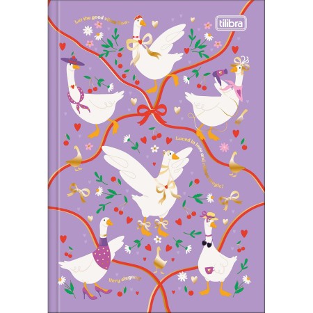 Foto ilustrativa Caderno Brochura Capa Dura 1/4 Cindy 80 Folhas