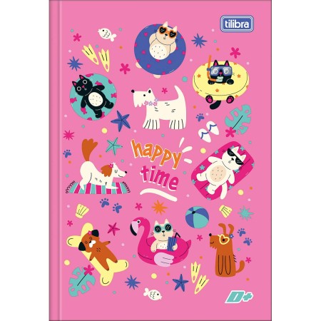 Foto ilustrativa Caderno Brochura Capa Dura 1/4 D+ 96 Folhas