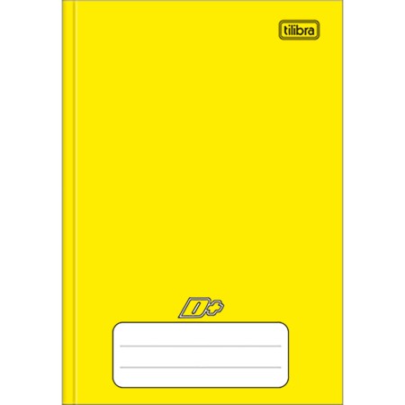 Foto ilustrativa Caderno Brochura Capa Dura 1/4 D+ Amarelo 48 Folhas