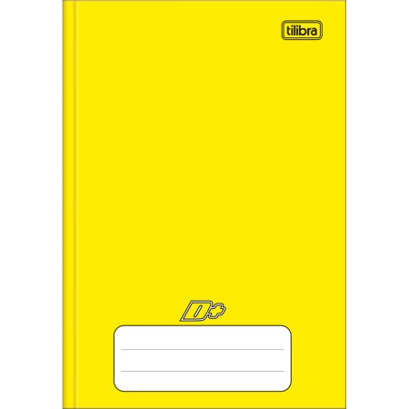 Foto ilustrativa Caderno Brochura Capa Dura 1/4 D+ Amarelo 96 Folhas