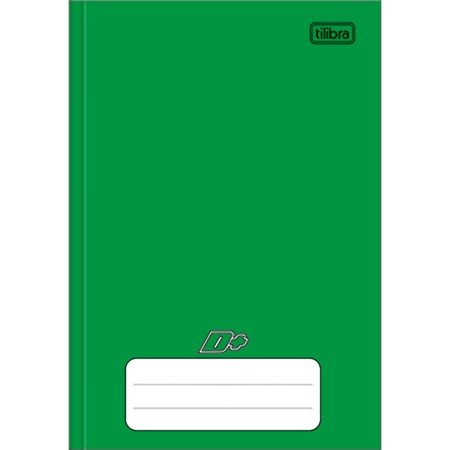 Foto ilustrativa Caderno Brochura Capa Dura 1/4 D+ Verde 96 Folhas