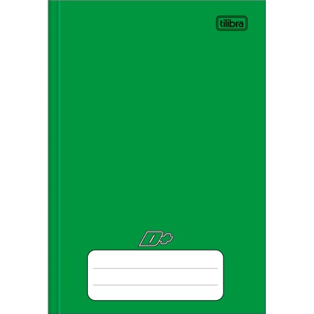 Foto ilustrativa Caderno Brochura Capa Dura 1/4 D+ Verde 96 Folhas