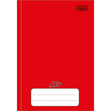 Foto ilustrativa Caderno Brochura Capa Dura 1/4 D+ Vermelho 48 Folhas