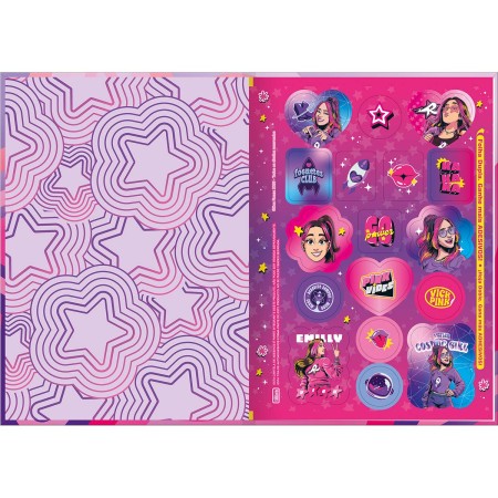 Foto ilustrativa Caderno Brochura Capa Dura 1/4 Emilly Vick 80 Folhas