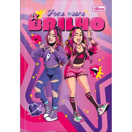 Foto ilustrativa Caderno Brochura Capa Dura 1/4 Emilly Vick 80 Folhas