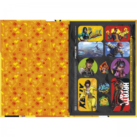 Caderno Brochura Tilibra Capa Dura 1/4 Free Fire 80 Folhas Item