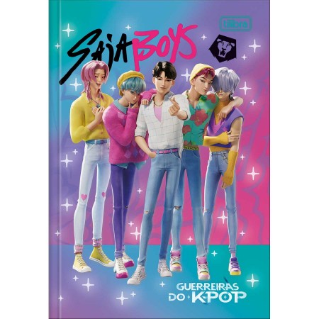 Foto ilustrativa Caderno Brochura Capa Dura 1/4 Guerreiras do K-Pop 80 Folhas